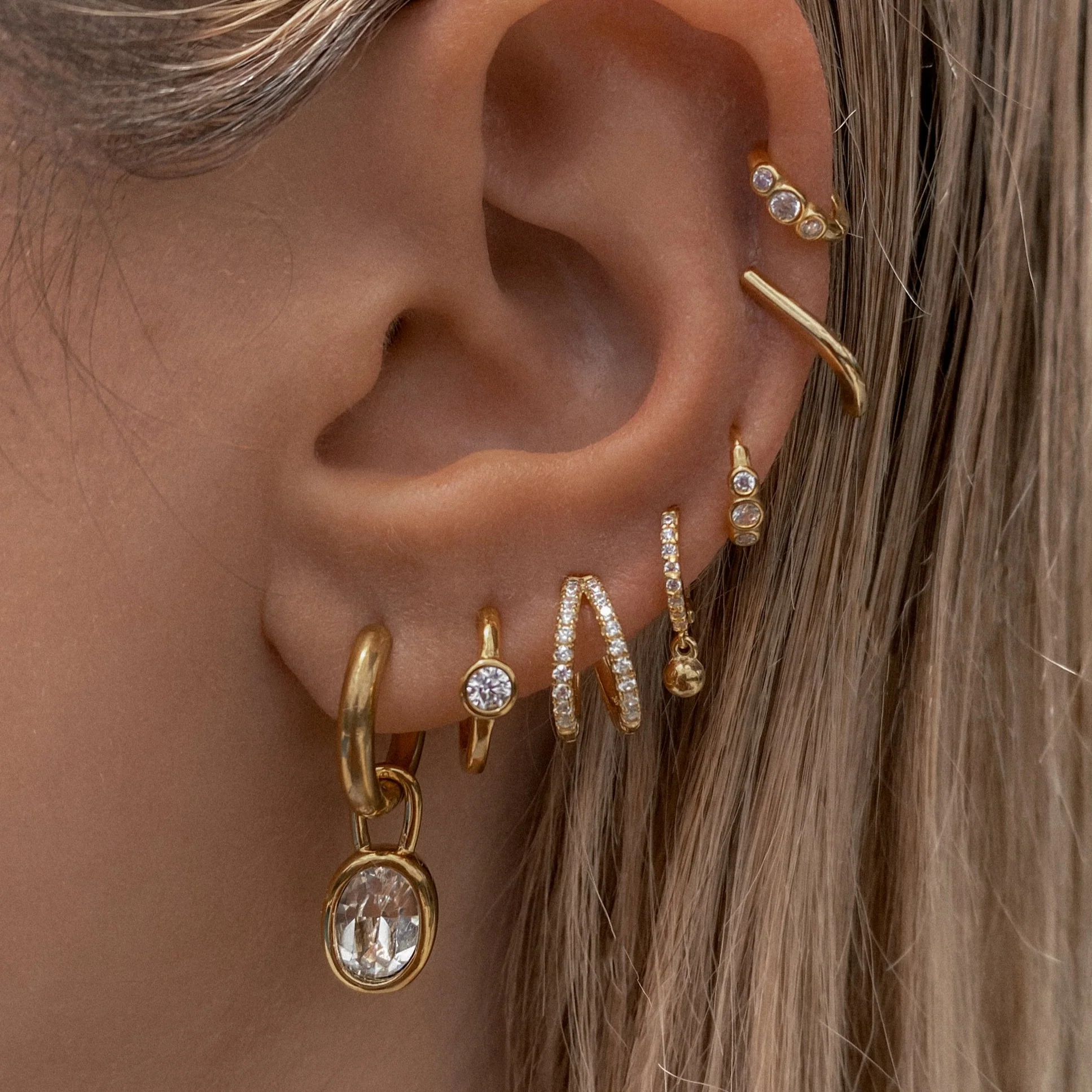Bella Earrings - Crystal - Image 4