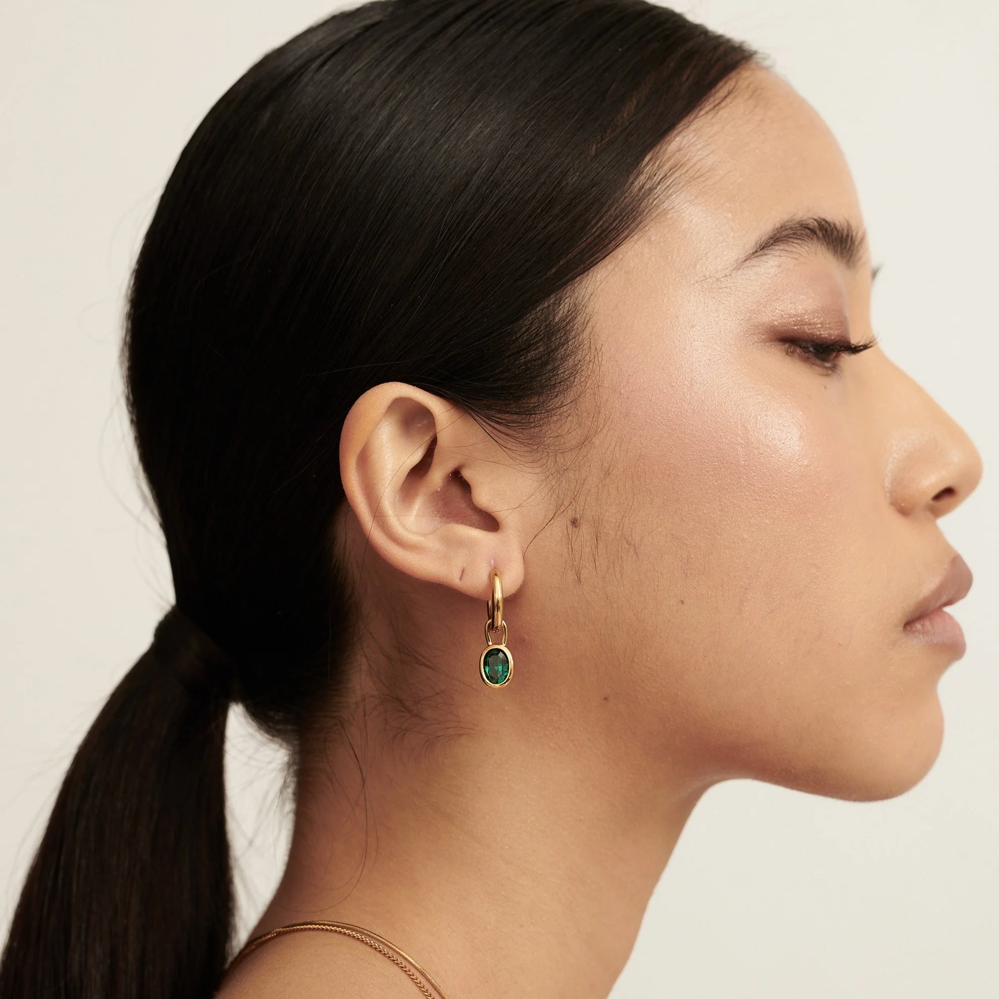 Bella Earrings - Emerald Green - Image 2