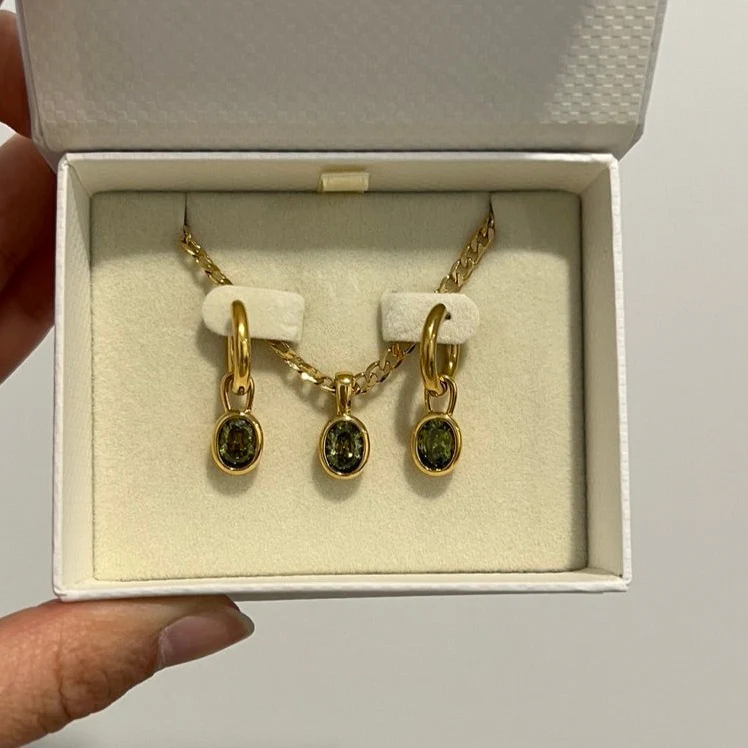 Bella Earrings - Olivine - Image 4