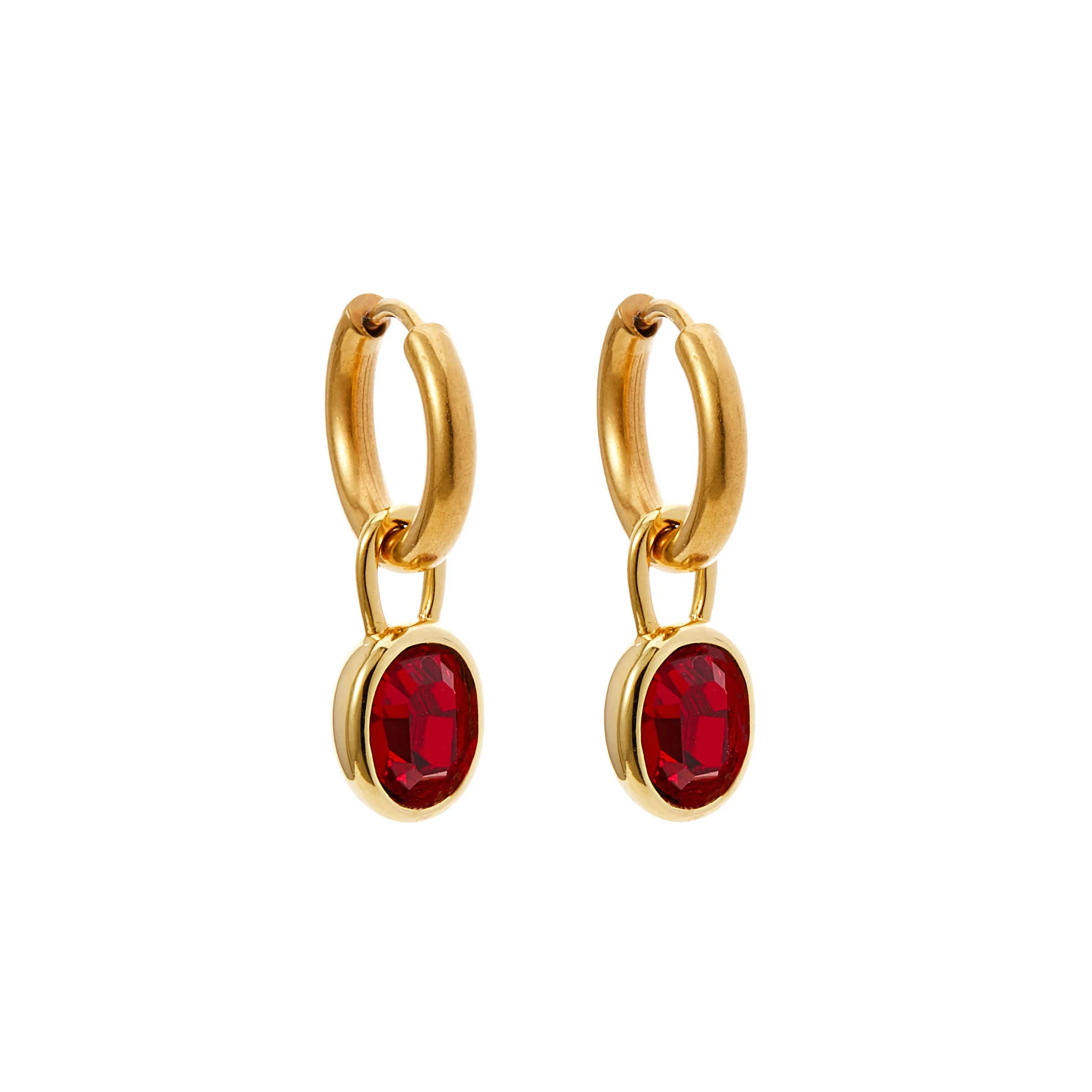 Bella Earrings - Ruby Red