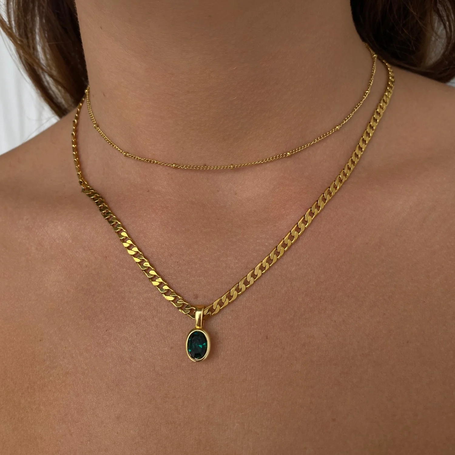 Bella Necklace - Emerald Green - Image 2