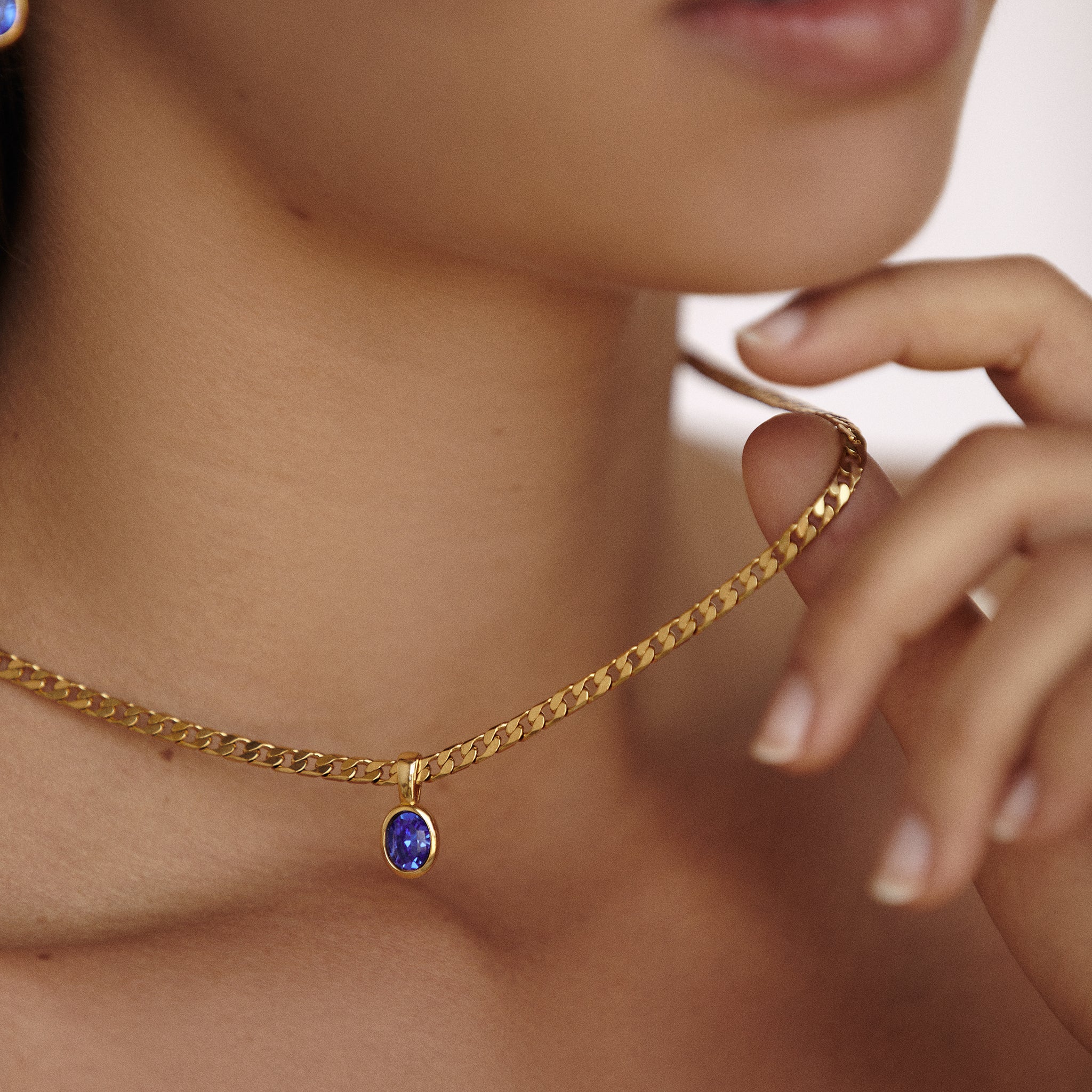 Bella Necklace - Sapphire Blue - Image 2