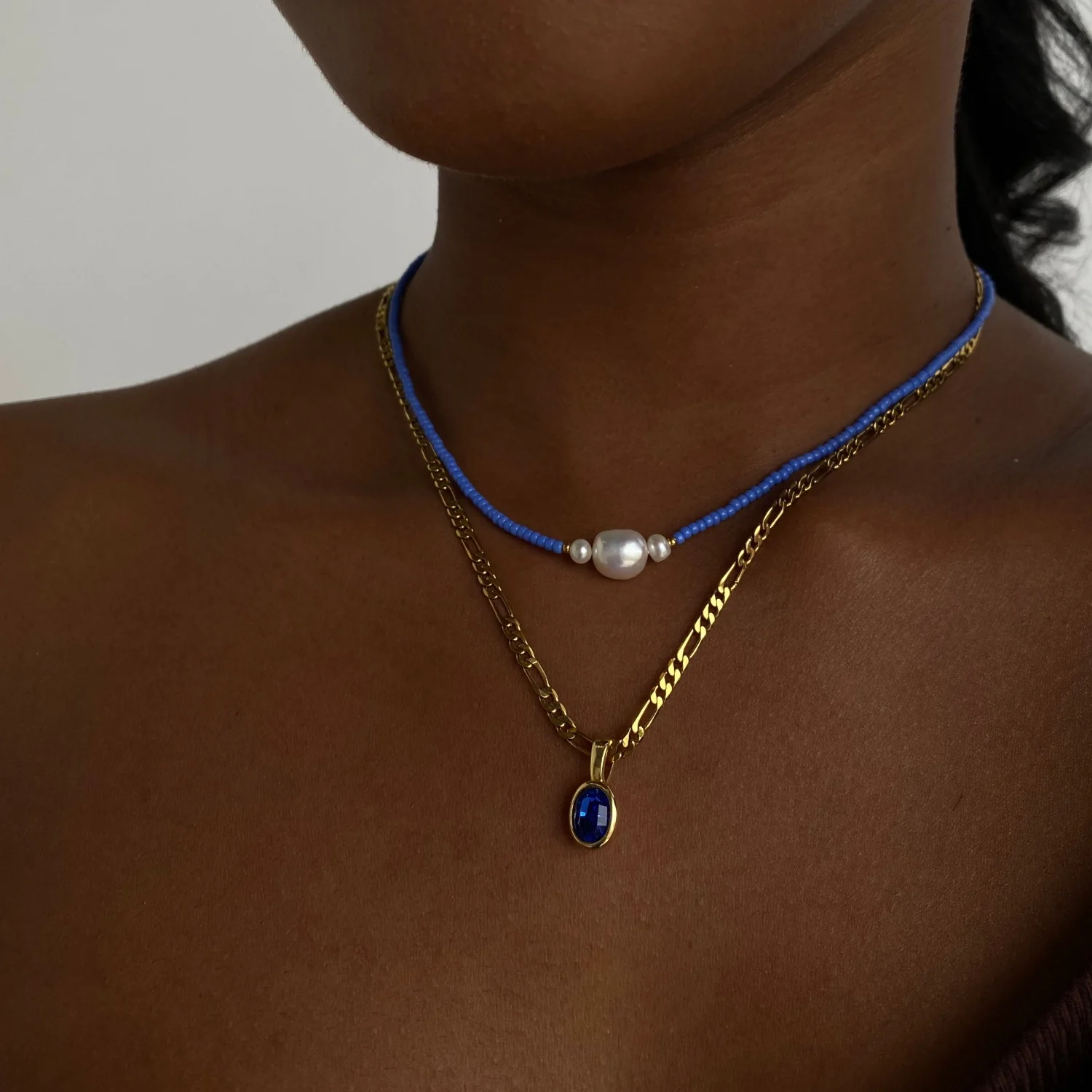 Bella Necklace - Sapphire Blue - Image 3