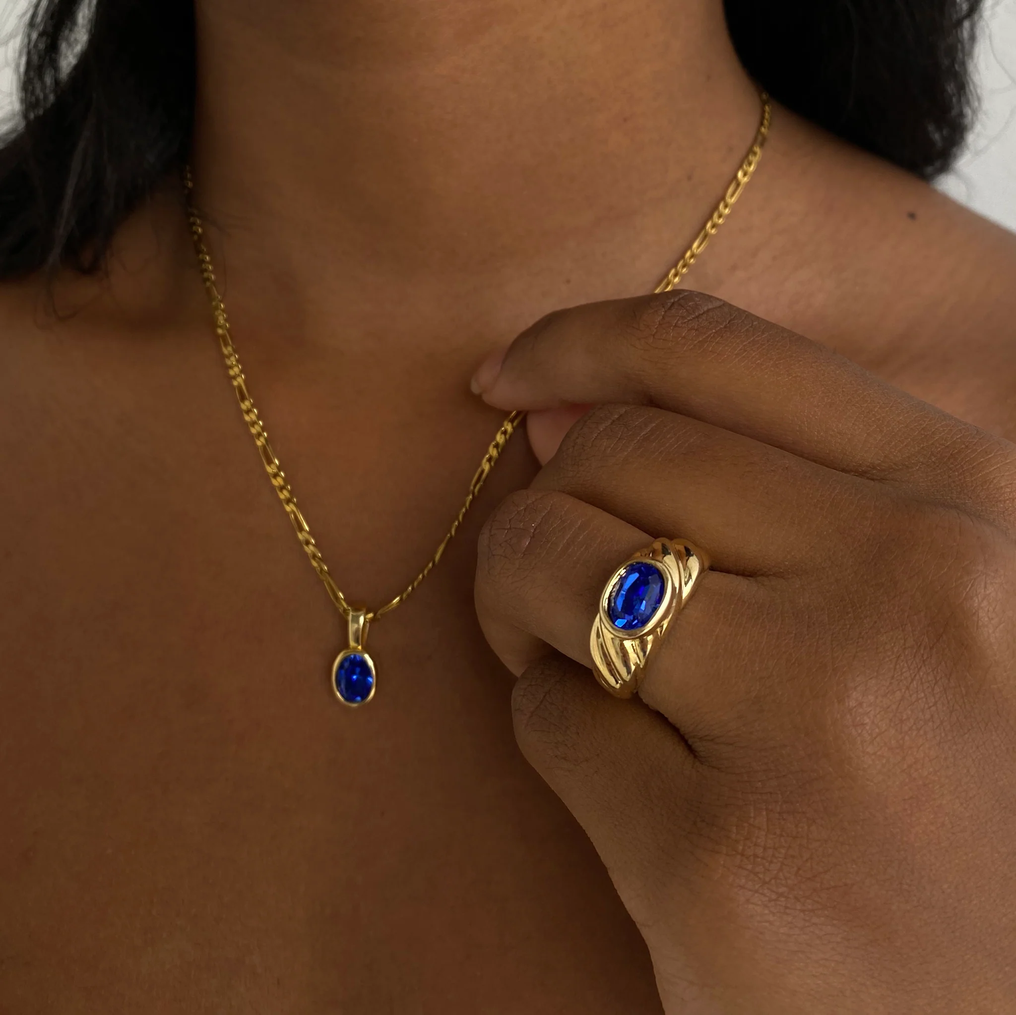 Bella Necklace - Sapphire Blue - Image 5
