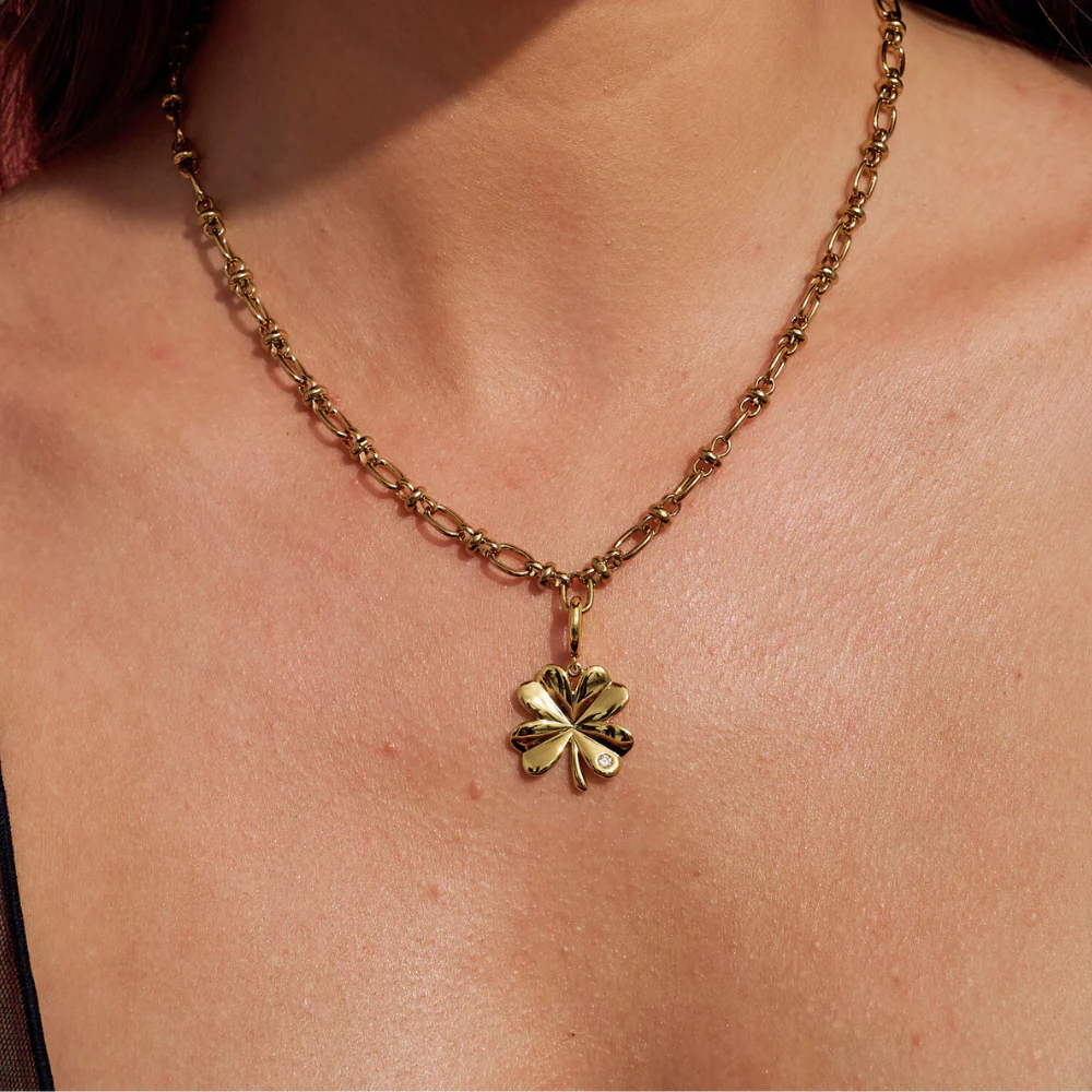 Charm Necklace - Clover - Image 2