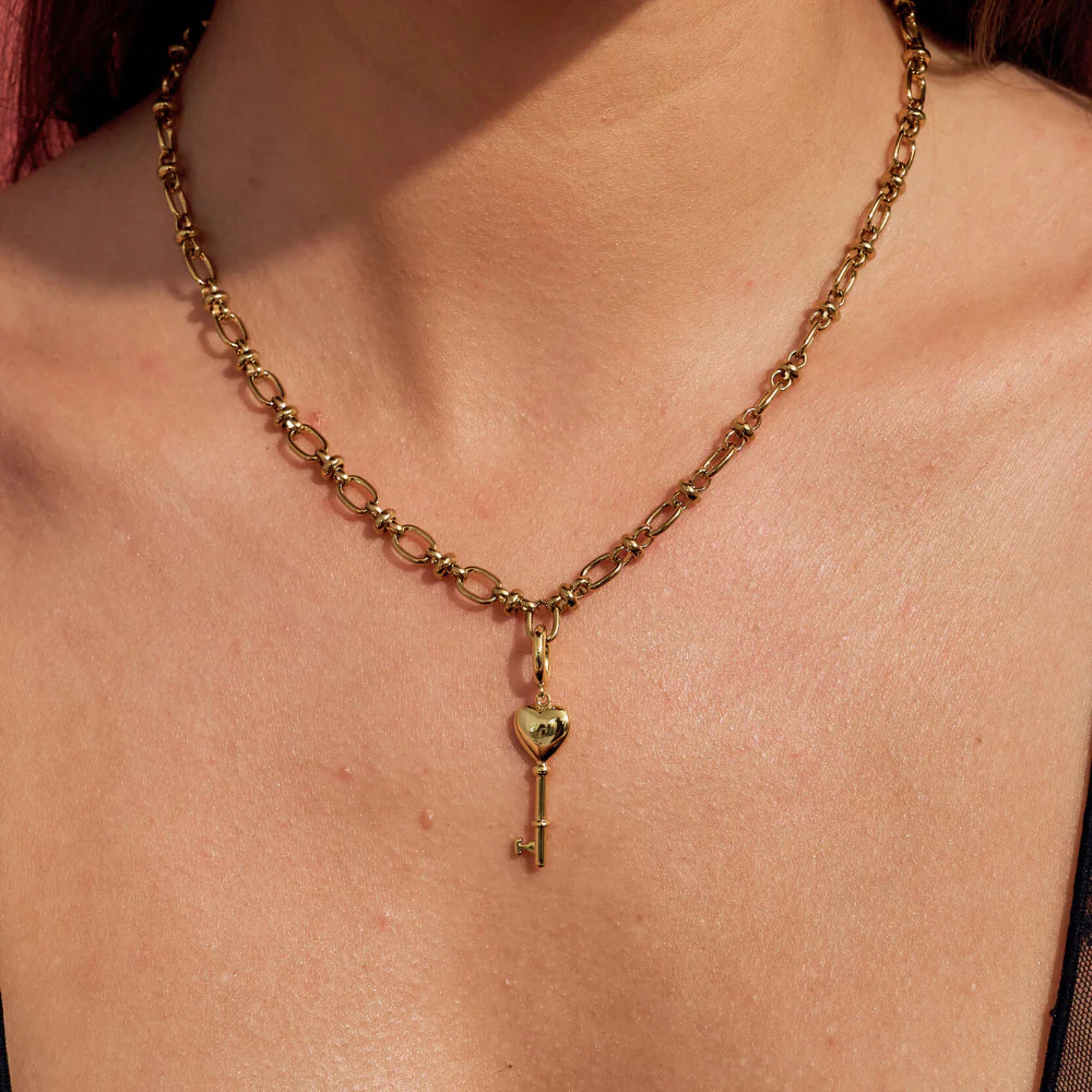 Charm Necklace - Heartshaped Key - Image 2