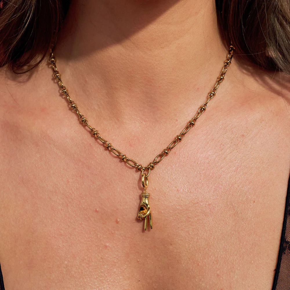 Charm Necklace - Peace Hand - Image 2