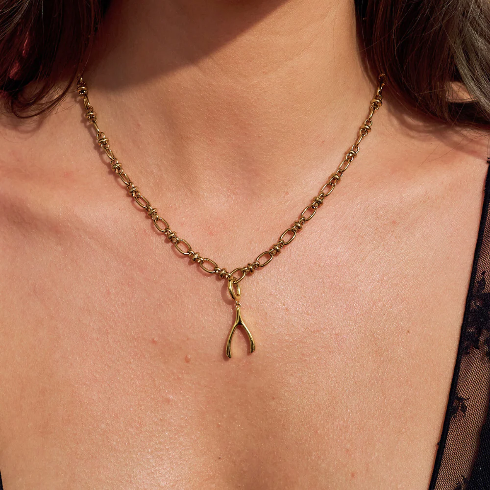 Charm Necklace - Wishbone - Image 2