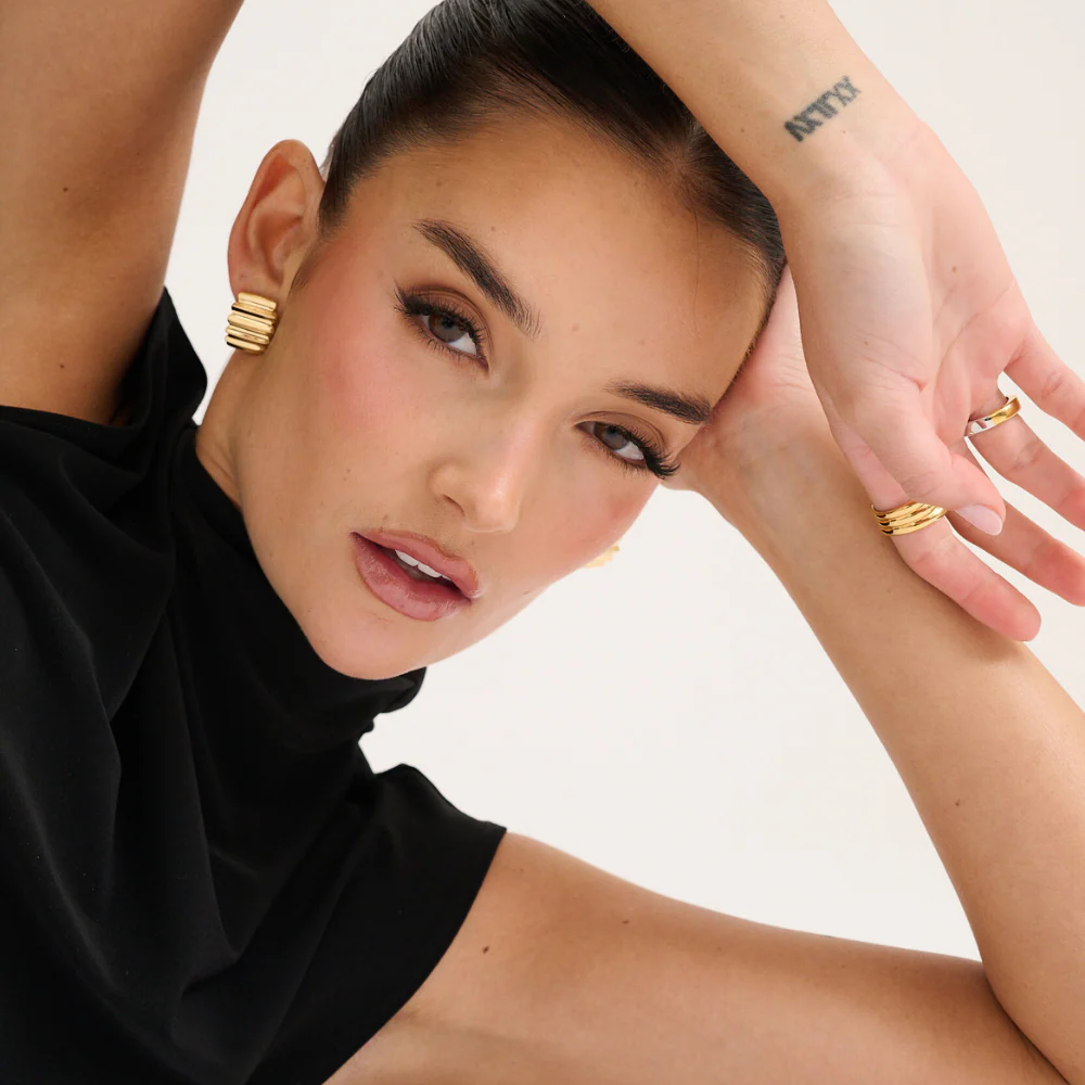 Mia Earrings - Gold - Image 3