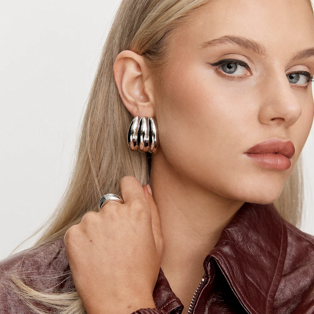 Quincy Earrings - Silver - Image 2