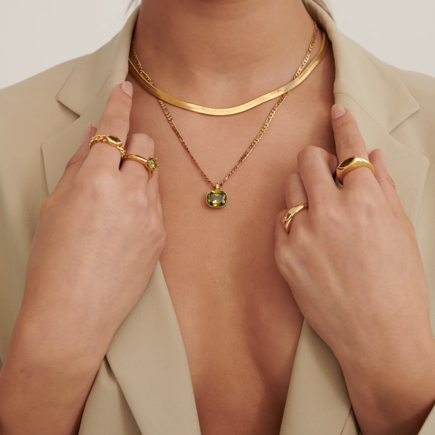 Zephyr Necklace - Olivine - Image 2